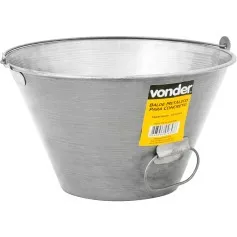 Balde metálico para concreto 10 litros