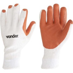 Luva de malha com látex laranja Luva de malha com látex laranja