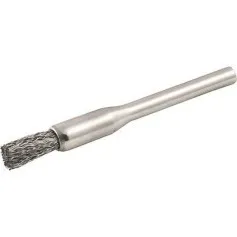 Escova tipo pincel para micro retífica 4 mm em inox