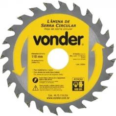 Disco de serra para madeira 110 x 20 mm 24 dentes