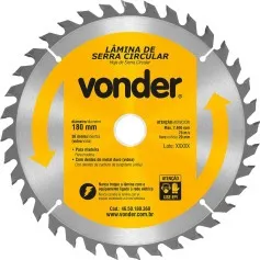 Disco de serra para madeira 180 mm x 20 mm 36 dentes