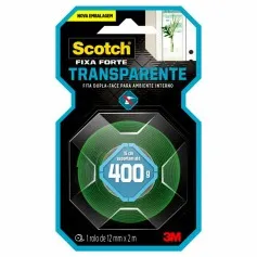 Fita adesiva dupla face 12 mm x 2 metros transparente