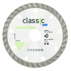 Disco diamantado turbo 110 x 20 mm para piso - Classic