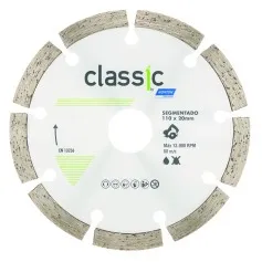 Disco diamantado segmentado 110 x 20 mm para concreto - Classic