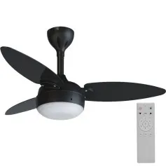 Ventilador de teto 3 pás dupla face com controle remoto - Elluz Inverter