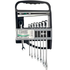 Jogo de chave combinada com catraca 8 a 19 mm com 8 peas