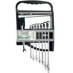 Jogo de chave combinada com catraca 8 a 19 mm com 8 peças