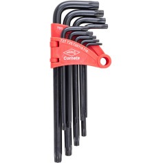 Jogo de chave hexalobular longa T10 a T50 com 9 pe�as