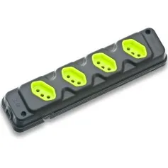 Tomada em barra para extensão com 4 tomadas 2P+T 20A preto/verde - Robust