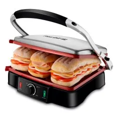 Sanduicheira Grill antiaderente 1.800 watts Press Grill Red Ceramic - PG-02