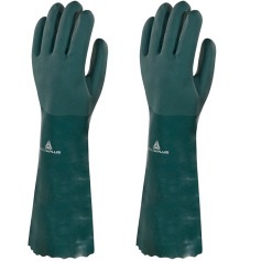 Luva de pvc áspera 45 cm verde G Luva de pvc áspera 45 cm verde G