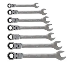 Jogo de chave combinada com catraca articulada 8 a 19 mm 7 peças - 3227070