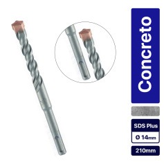 Broca de wídea para concreto 14 x 210 mm - SDS Plus Broca de wídea para concreto 14 x 210 mm - SDS Plus