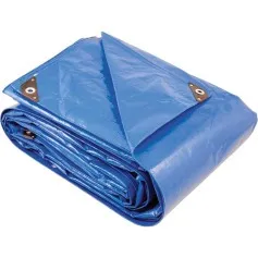 Lona reforçada de polietileno azul 11 m x 4 m