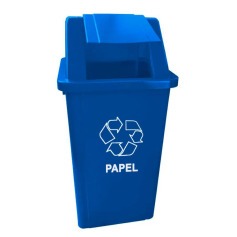 Cesto coletor de lixo 100L tampa basculante com adesivo - CC11AZ
