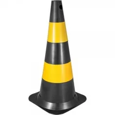 Cone de sinalização com 75 cm 2 faixas