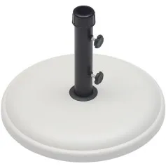 Base para guarda-sol e ombrelone em concreto branco 16 kg - 26301