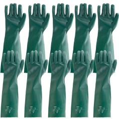 Kit 5 pares de luva pvc lisa com forro de algod�o 56 cm - PLV 0056