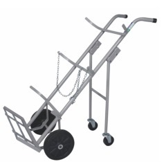 Carro para transporte de oxigênio e acetileno para 2 cilindros roda maciça - TM-75 Carro para transporte de oxigênio e acetileno para 2 cilindros roda maciça - TM-75