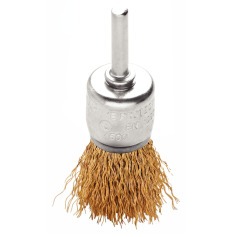 Escova tipo pincel com arame ondulado 1x1/4