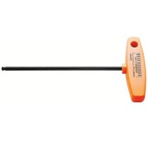 Chave allen abaulada 4 x 142 mm cabo T aço cromo vanádio Chave allen abaulada 4 x 142 mm cabo T aço cromo vanádio