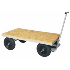 Carro plataforma com tampo em madeira capacidade de 1.200 kg  - TM-72 Carro plataforma com tampo em madeira capacidade de 1.200 kg  - TM-72