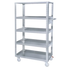 Estante em inox desmont�vel com 5 prateleiras 885 x 485 x 1630 mm