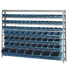 Estante metálica com 82 gavetas medidas diversas azul - EF82A Estante metálica com 82 gavetas medidas diversas azul - EF82A