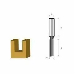 Fresa paralela dupla 10 x 25 mm haste de 6 mm
