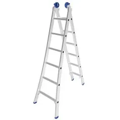 Escada de alumínio extensível 1,90 x 3,09 m 2 x 6 degraus 3 em 1