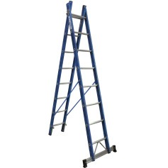 Escada de fibra de vidro 8 / 14 degraus 2,50 x 4,40 m modelo multiuso - TEAFP Escada de fibra de vidro 8 / 14 degraus 2,50 x 4,40 m modelo multiuso - TEAFP
