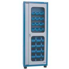 Armário organizador gaveteiro com 50 gavetas mistas porta de vidro - AM-53 Armário organizador gaveteiro com 50 gavetas mistas porta de vidro - AM-53