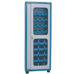 Armário organizador gaveteiro com 50 gavetas mistas porta de vidro - AM-53