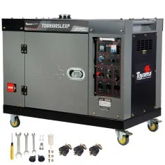 Gerador de energia 7 Kva a diesel cabinado bivolt partida elétrica com AVR - TDG8500SLEXP