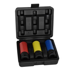 Jogo de soquete de impacto longo para roda de liga leve 17 a 21 mm 1/2