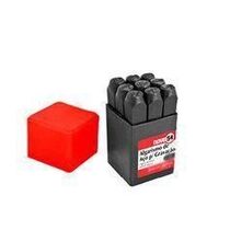 Jogo de algarismo de a�o para grava��o 4 mm - 9 pe�as