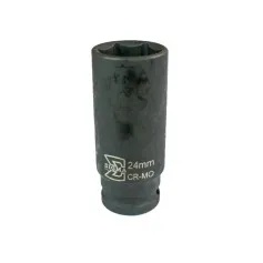 Soquete sextavado de impacto longo 24 mm encaixe 1/2