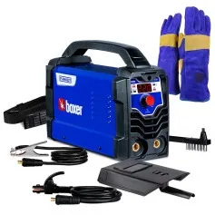 Inversora de solda 220A para eletrodo revestido e tig FLAMA221 + Luva de raspa 15 cm