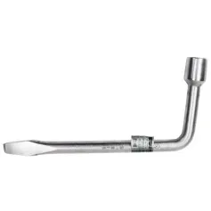 Chave de roda tipo L com espátula 17 mm em aço carbono - 1421055