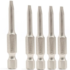 Jogo de bits fenda 5,0 x 50 mm encaixe 1/4