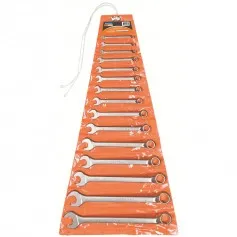 Jogo de chave combinada 6 a 32 mm aço cromo vanádio 15 peças
