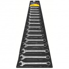 Jogo de chave combinada 6 a 32 mm em ao especial com 15 peas - Basic