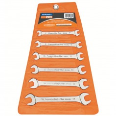 Jogos de chave fixa 6 a 17 mm a�o cromo van�dio com 6 pe�as