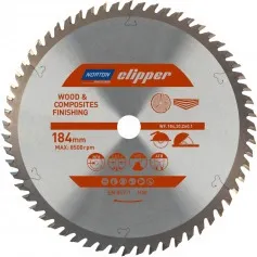 Disco de serra para madeira 184 x 20 mm 60 dentes - Clipper