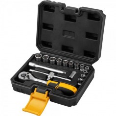 Jogo de soquete sextavado 4 mm a 13 mm encaixe 1/4