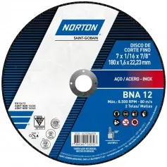 Disco de corte para aço carbono e inox 7