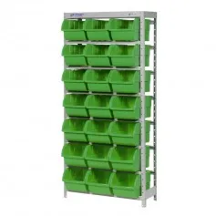 Estante metálica com 21 gavetas n° 7 verde - EF21/7VD Marcon