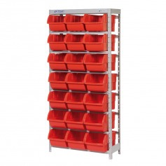 Estante metálica com 21 gavetas n° 7 vermelha - EF21/7V- Estante metálica com 21 gavetas n° 7 vermelha - EF21/7V-