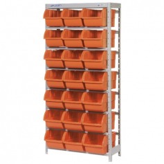 Estante metálica com 21 gavetas n° 7 laranja - EF21/7L Estante metálica com 21 gavetas n° 7 laranja - EF21/7L