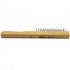 Escova de aço temperado manual com 3 fileiras